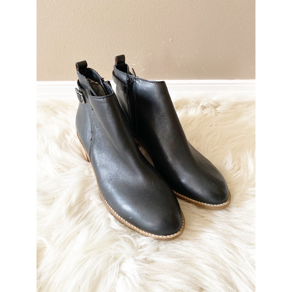 NEW Lucky Brand Black Leather Ankle Boots